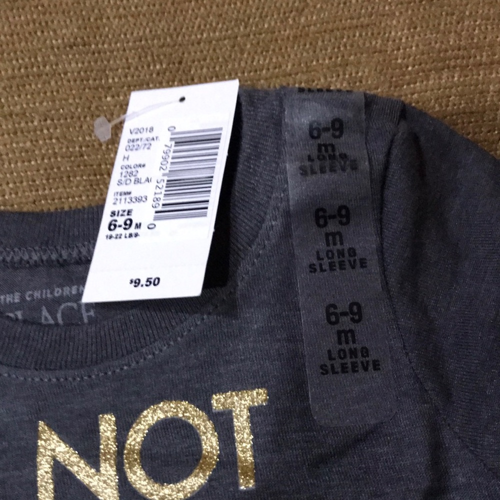 NWT Children’s Place 6-9 month shirt - Picture 2 of 2